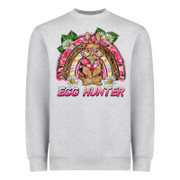 Heather Grey easter pink camouflage egg hunter  bunny rainbow Heavyweight Sweatshirt - BarkalooDesign