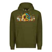 Army Green hippie soul leopard sunflower Premium Hoodie - JahusDesignShop