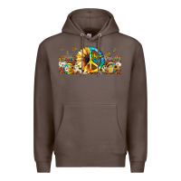Coffee hippie soul leopard sunflower Premium Hoodie - JahusDesignShop