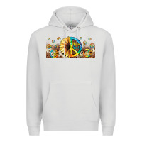 Dove Grey hippie soul leopard sunflower Premium Hoodie - JahusDesignShop