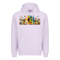 Lilac hippie soul leopard sunflower Premium Hoodie - JahusDesignShop