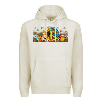 Oatmeal Heather hippie soul leopard sunflower Premium Hoodie - JahusDesignShop