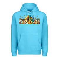 Ocean Blue hippie soul leopard sunflower Premium Hoodie - JahusDesignShop