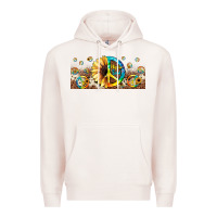 Pale Pink hippie soul leopard sunflower Premium Hoodie - JahusDesignShop