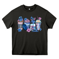 Asphalt stitch coffee cups Heavy Core Tee - Zillion Design Studio