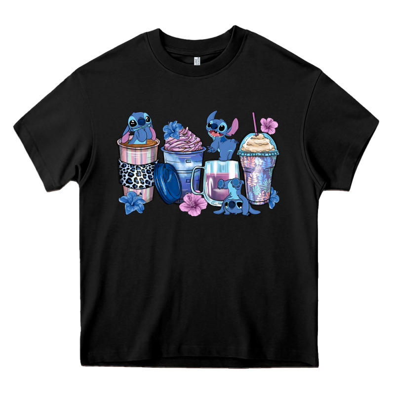 Stitch Coffee Cups Heavy Core Tee by Zillion Design Studio | Teevron