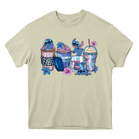 Mossy stitch coffee cups Heavy Core Tee - Zillion Design Studio