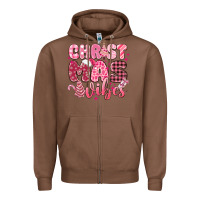 Chestnut christmas vibes pink Zipper Hoodie - MaliasSmallBusiness
