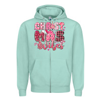 Seafoam christmas vibes pink Zipper Hoodie - MaliasSmallBusiness