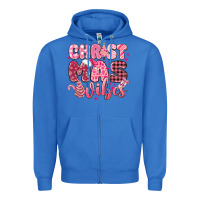 True Royal christmas vibes pink Zipper Hoodie - MaliasSmallBusiness