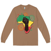 Toasted Coconut africa map Long Sleeve Tee - MaliasSmallBusiness