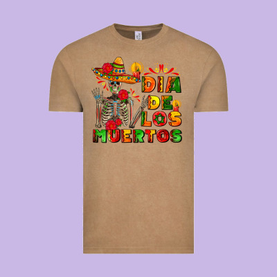 Dia De Los Muertos Vintage Tee Designed By Adodesignshop