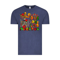 Vintage Denim dia de los muertos Vintage Tee - AdoDesignShop