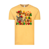 Vintage Mustard dia de los muertos Vintage Tee - AdoDesignShop