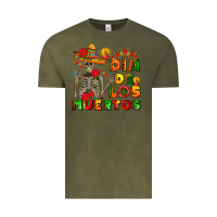 Vintage Olive dia de los muertos Vintage Tee - AdoDesignShop