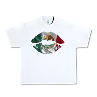 White mexico lips Urban Heavy Tee - AdoDesignShop
