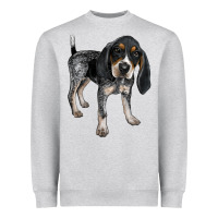 Heather Grey bluetick coonhound Heavyweight Sweatshirt - LillyAllenDesigns