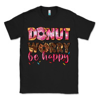 Black donut worry be happy Classic Tee - AdoDesignShop