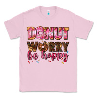 Bubblegum Pink donut worry be happy Classic Tee - AdoDesignShop