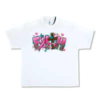 White cancer faith cross Urban Heavy Tee - AdoDesignShop