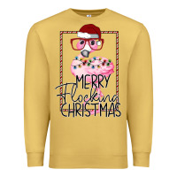 Antique Gold Merry Flock Christmas Flamingo Christmas Premium Sweatshirt - Bettercallsaul