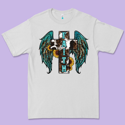 Western Wings Cross Premium Tee Designed By Ranaportraitstore