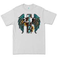 Dove Grey western wings cross Premium Tee - RanaPortraitStore