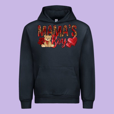 Mamas Boy With Leopard Mother's Day Urban Hoodie Designed By Howdyjamesfarm