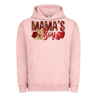 Pigment Salmon Mamas boy with leopard mother's day Urban Hoodie - HowdyJamesFarm