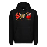 Black Peace love hot chocolate Premium Hoodie - NancyCooperArtShop