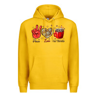 Lemon Peace love hot chocolate Premium Hoodie - NancyCooperArtShop