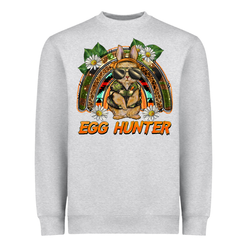 Easter Egg Hunter  Rabbit Rainbow Heavyweight Sweatshirt by BarkalooDesign | Teevron