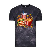 Cloud Black hamburger potatoes and coke Vintage Tee - AdoDesignShop