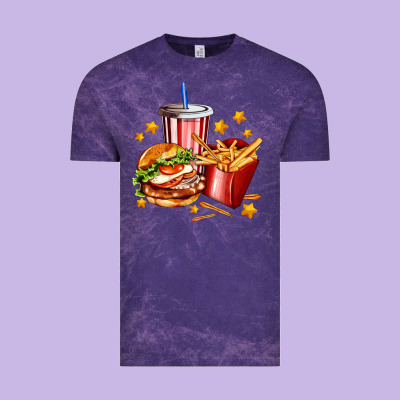 Hamburger Potatoes And Coke Vintage Tee Designed By Adodesignshop
