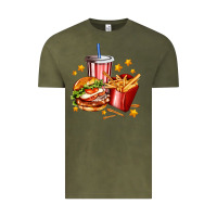 Vintage Olive hamburger potatoes and coke Vintage Tee - AdoDesignShop