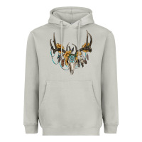 Moon Dust boho deer skull sunflowers and gemstone Heavyweight Hoodie - RanaPortraitStore