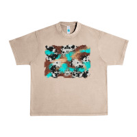 French Oak western cowhide turquoise and wood background Urban Heavy Tee - Artiststas