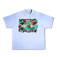 Grape Ice western cowhide turquoise and wood background Urban Heavy Tee - Artiststas