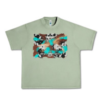Oil Green western cowhide turquoise and wood background Urban Heavy Tee - Artiststas