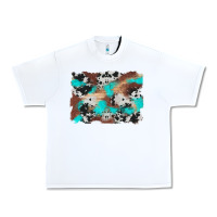 White western cowhide turquoise and wood background Urban Heavy Tee - Artiststas