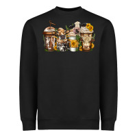 Black cows coffee cups Heavyweight Sweatshirt - Jasminsmagicworld