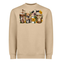 Cows Coffee Cups Heavyweight Sweatshirt | Teevron