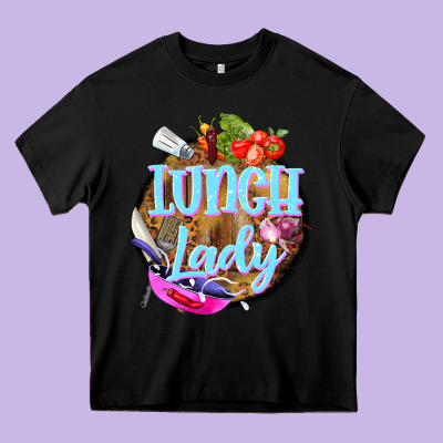 Western Lunch Lady Heavy Core Tee Designed By Barkaloodesign
