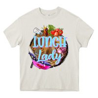 Cream western lunch lady Heavy Core Tee - BarkalooDesign
