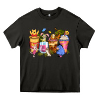 Asphalt cartoon characters coffee cups Heavy Core Tee - Zillion Design Studio