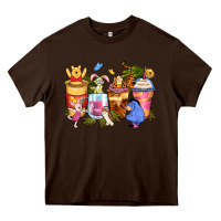 Chocolate Brown cartoon characters coffee cups Heavy Core Tee - Zillion Design Studio