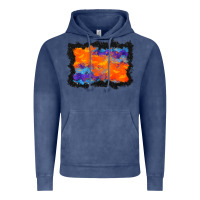 Vintage Denim halloween bat background Vintage Hoodie - BundleAndBundleShop