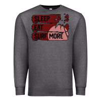 Charcoal Heather surf, sleep, eat Premium Sweatshirt - Bettercallsaul