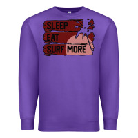 Purple surf, sleep, eat Premium Sweatshirt - Bettercallsaul