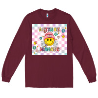 Burgundy a little bit dramatic retro Long Sleeve Tee - MaliasSmallBusiness